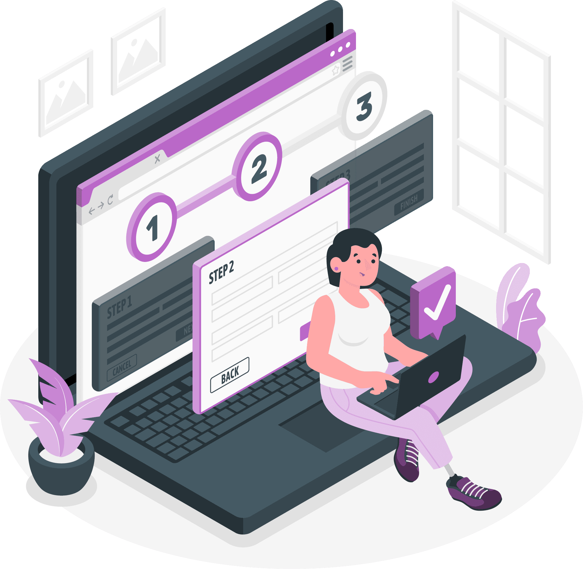 imagen de una persona haciendo rapidamente una web