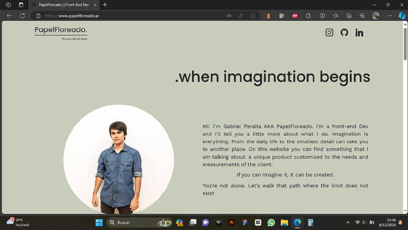imagen de web portfolio de diseñador web